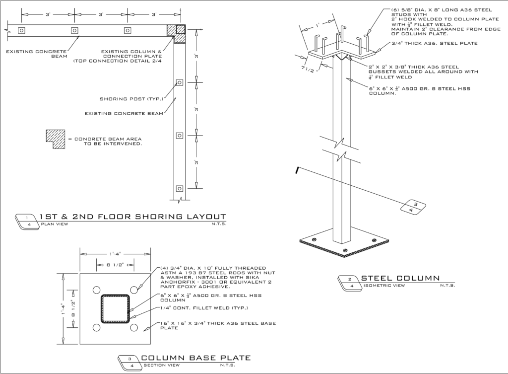 concrete column drawing