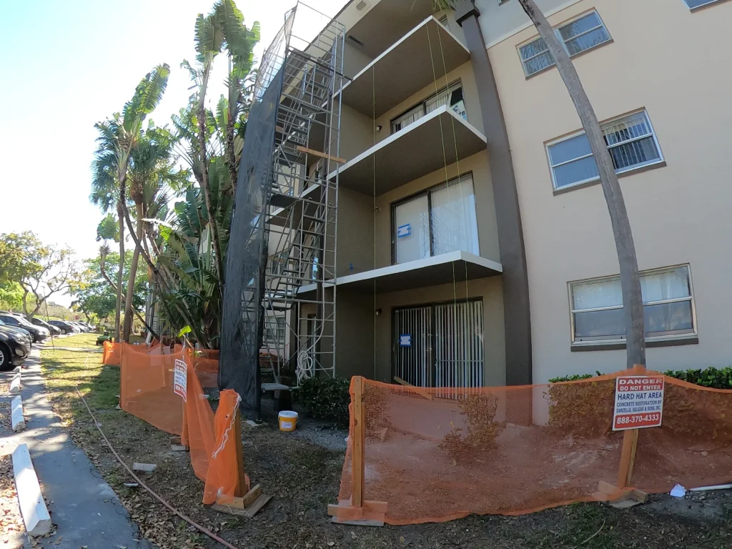 Restoration progress, inspection by DOP Engineering.